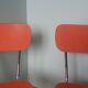 Chaises en formica et métal chromé
