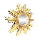 Golden wood “witch’s eye” sun mirror