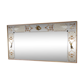 Miroir de brasserie bistrot à motifs églomisés 202x102cm