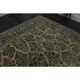 1970s Vintage Persian Handmade Wool Cotton Green Area Rug 265x368