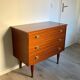 Commode vintage bois pieds compas