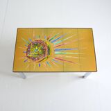 Coffee table / End table / Vintage hand-painted ceramic 1960