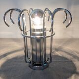 Lampe moderniste Space age en métal chromé, années 60-70