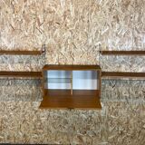 60's 70's oak string shelf module by Kajsa & Nils "Nisse" Strinning Sweden
