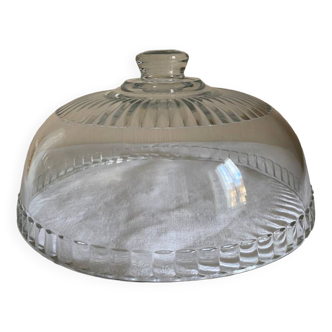 Cloche à gâteau en verre moulé