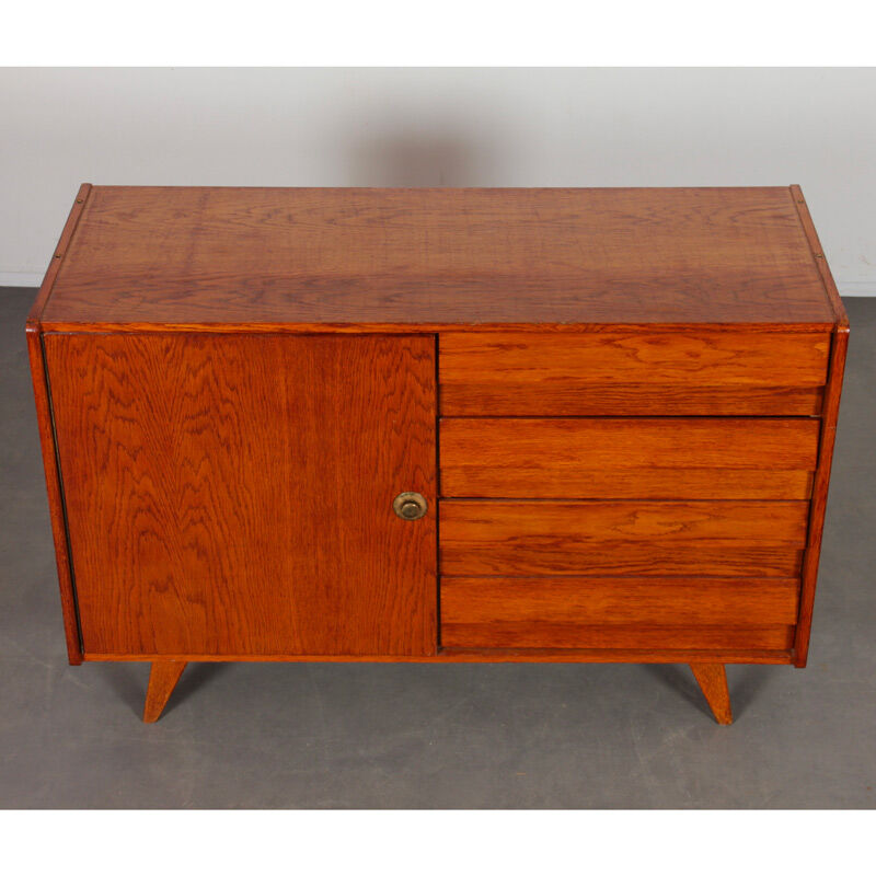 Vintage oak storage by Jiri Jiroutek, model U-458, 1960
