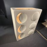 Lampe à poser en céramique, design optic art, 1960
