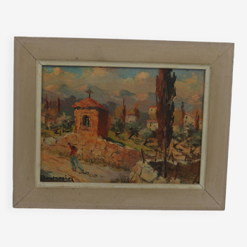 Landscape painting of Grasse by Bargin