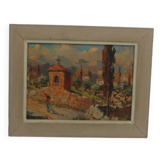 Landscape painting of Grasse by Bargin