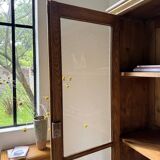 Glass cabinet or display case in pine 1950