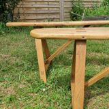 Paire bancs de ferme