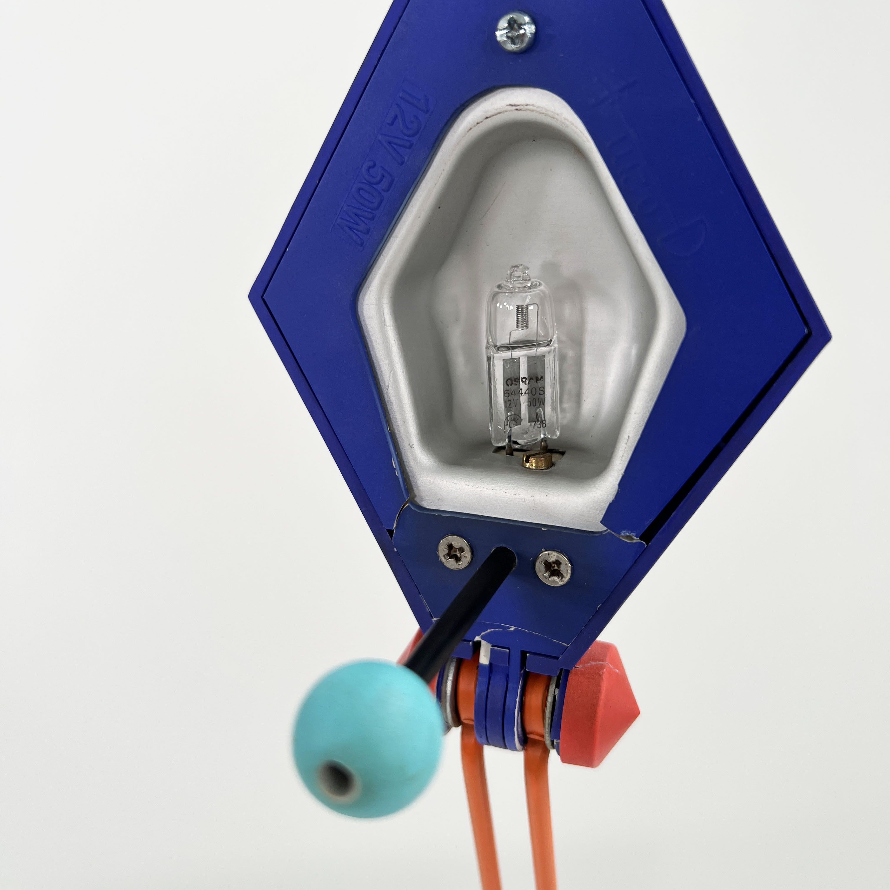 Blue desk lamp by Lungean & Pellmann for Brilliant Leuchten Germany, 1980