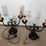 Chandelier fer forgé année 1950 Mazzucotelli Alessandro