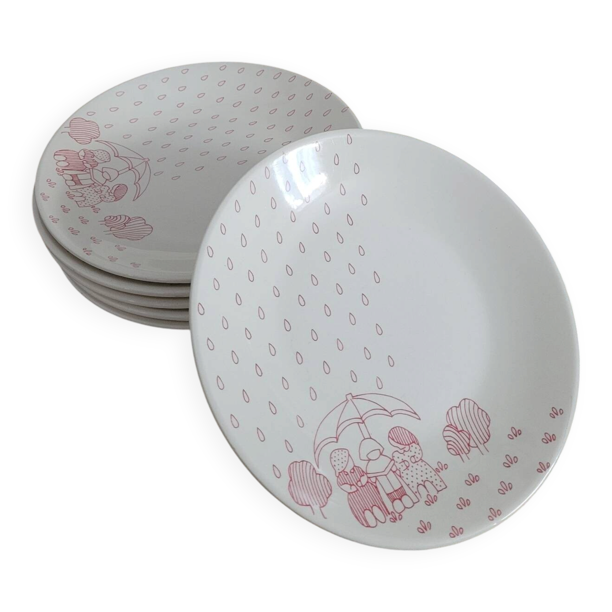 Lot de 6 assiettes à dessert Sarreguemines