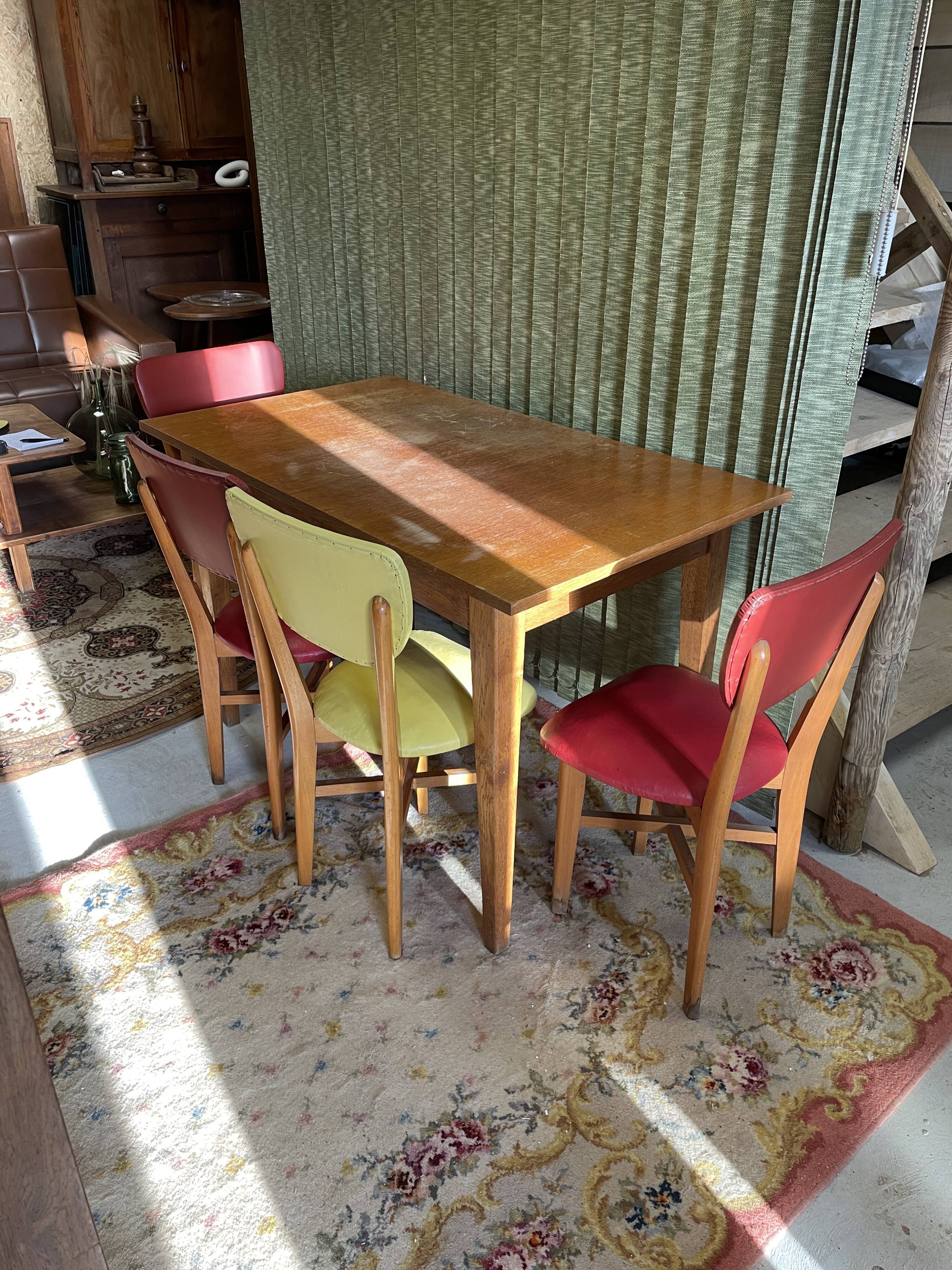 Set 4 chairs vintage bistro year 50/60