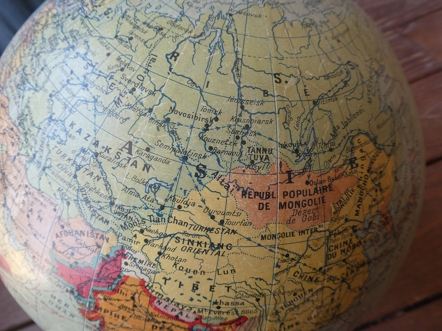 Globe terrestre Taride vintage des années 1940 - 37cm
