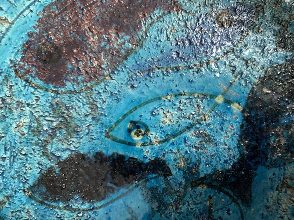 Fish pottery bowl by Aldo Londi for Bitossi, Italy, 1960s.