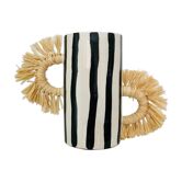 Vase tube noir et blanc