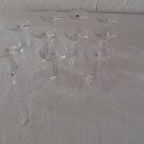 10 crystal wine glasses of Lorraine cut crystal