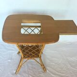 Bar table, vintage rattan
