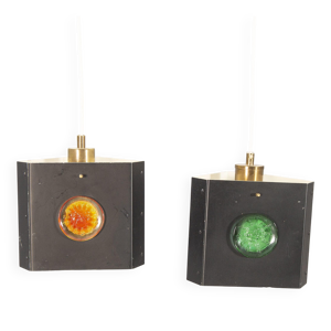 Paire de lampes suspendues