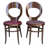 Paire anciennes chaises Baumann modèle mouette