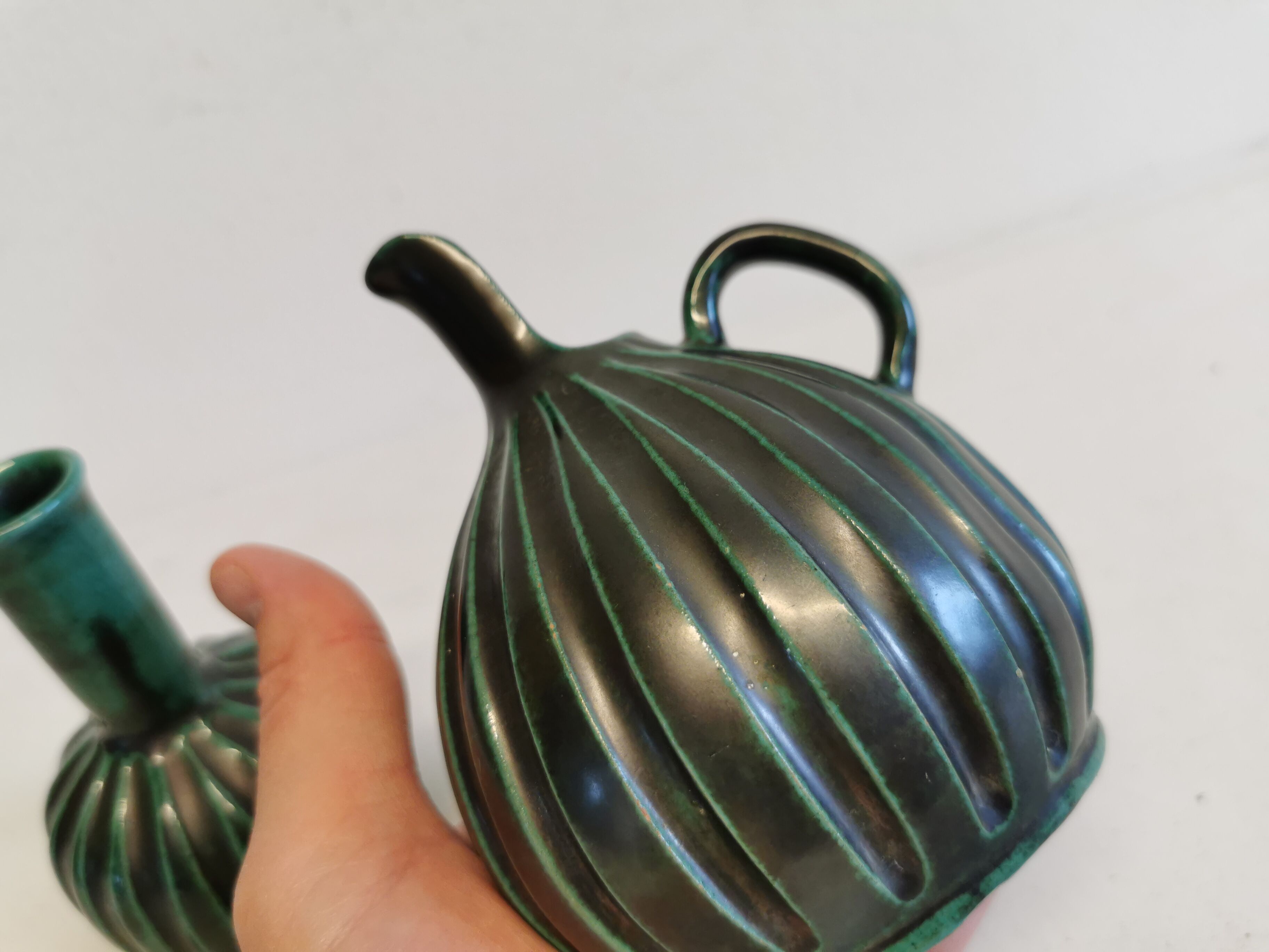 Two  pieces of pottery from Michael Andersen Bornholm - Denmark. Estimated 1960s.