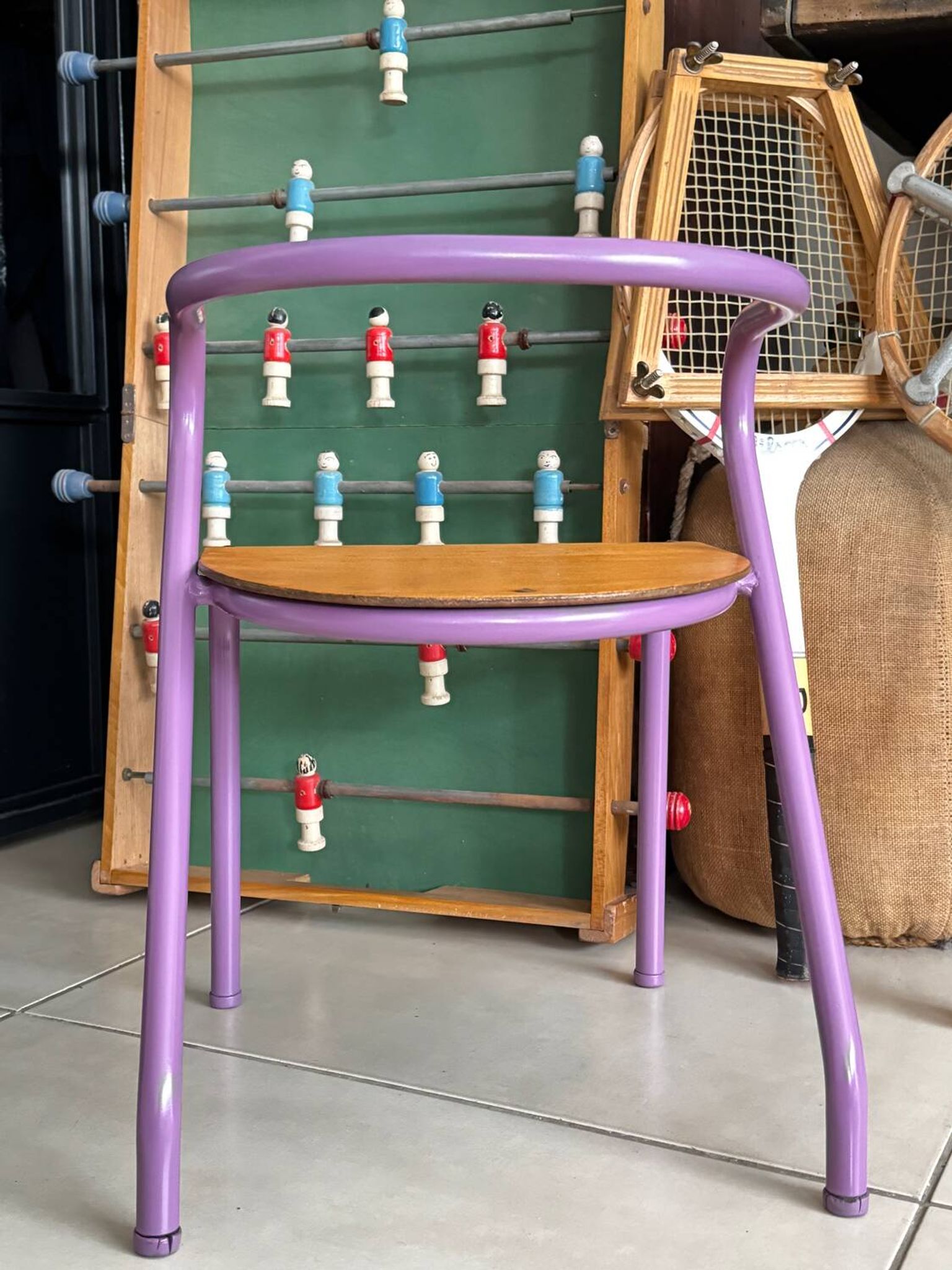 Chaise écolier enfant Hitier vintage