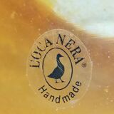 Large orange scroll vase, hand-blown for L'Oca Nera (Italy)