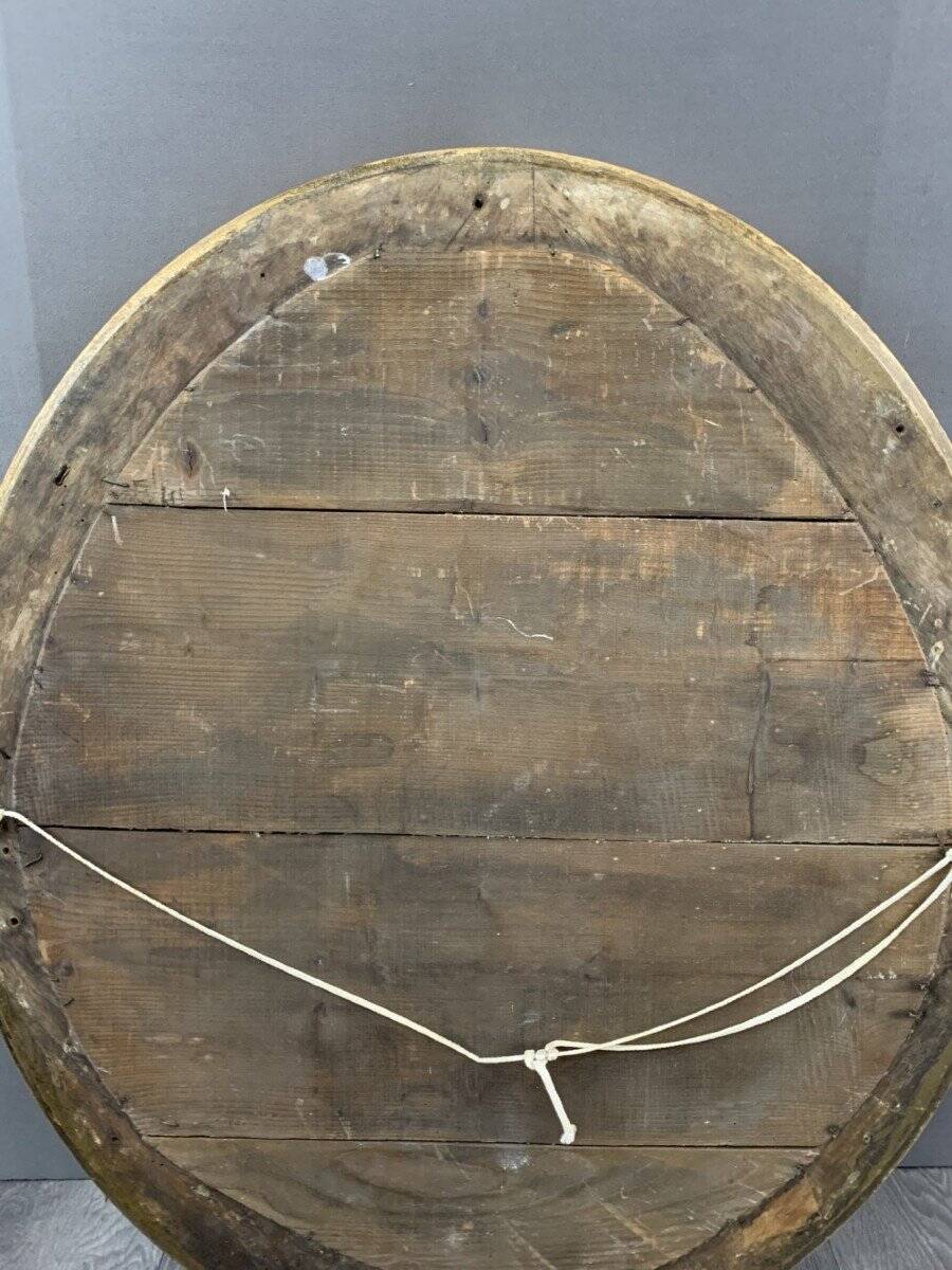 19th Century Gilded Mirror with Floral Motifs