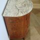 Small chest of drawers - Half-moon table - Louis XVI style - Elm burr veneer - Pla
