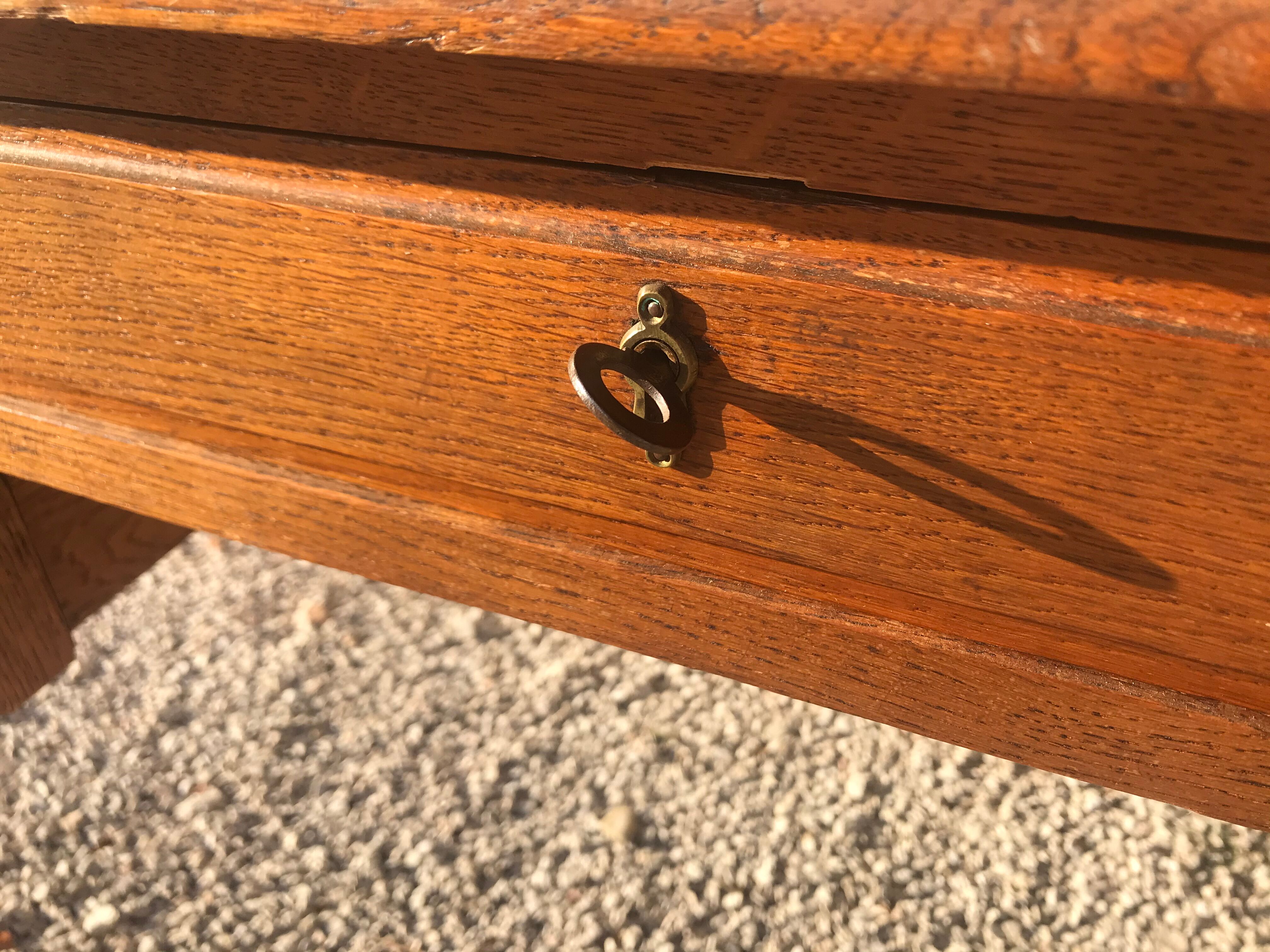 Art Deco period solid oak desk