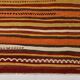 Tapis Kilim vintage long et large, orange et rouge, 5 x 13 cm, 149 x 402 cm, SK 33068