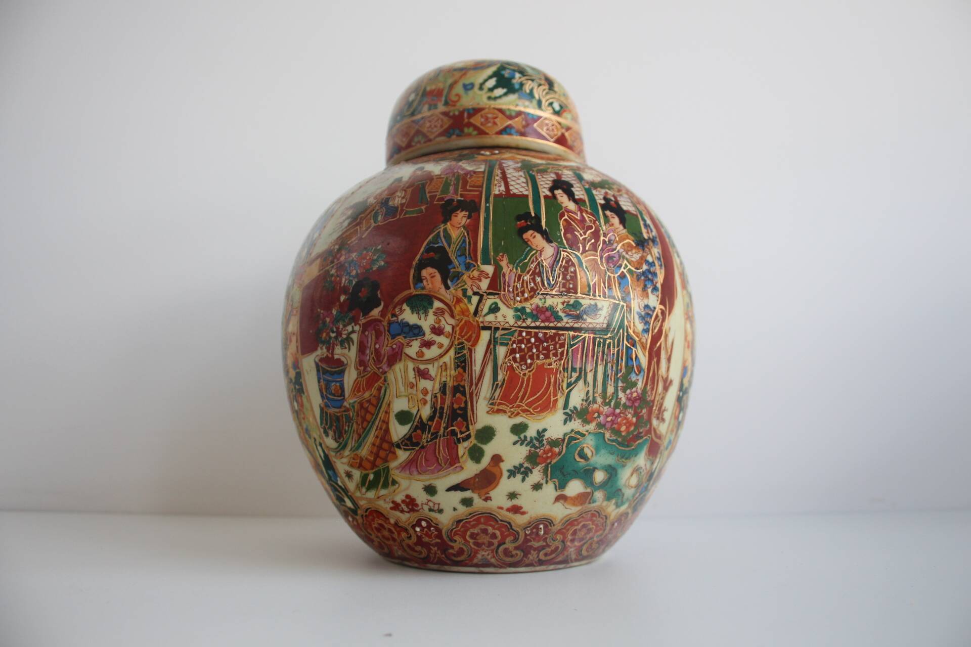 Chinese Porcelain Ginger Jar, Satsuma, 1970's.