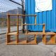 Vintage library and staircase shelf in solid pine - 1980s