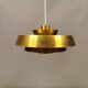 A mid-century Danish hanging lamp in solid brass by Jo Hammerborg for Fog & Mørup.