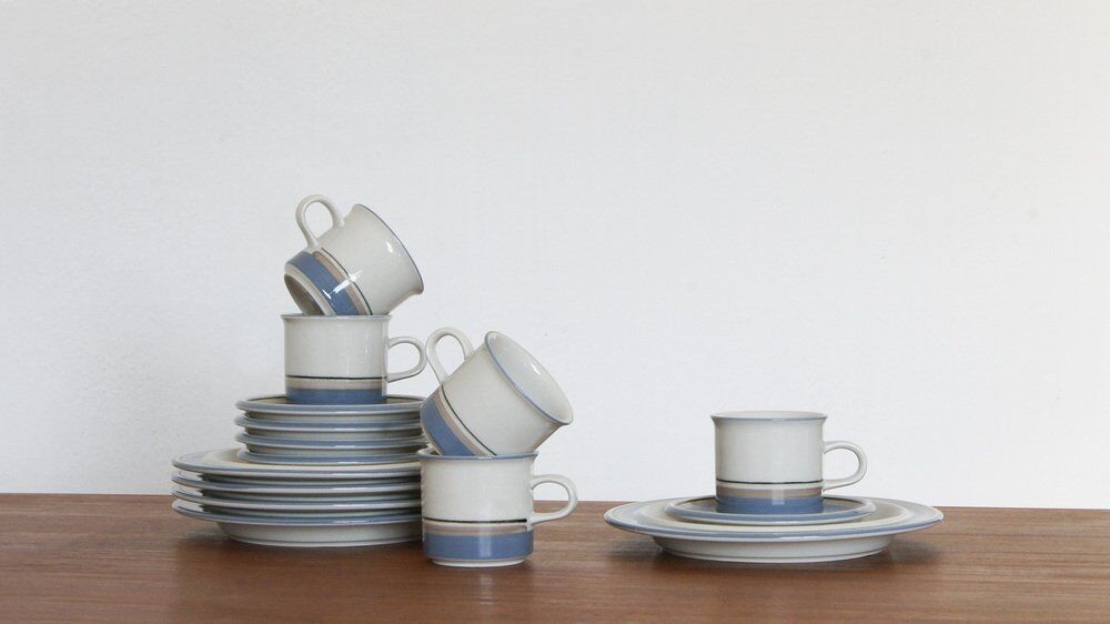 Mid-Century Uhtua Cups by Ulla Procope for Arabia, Finland, 1960s, Set of 5
