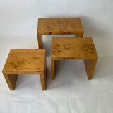 1970s burl nest tables
