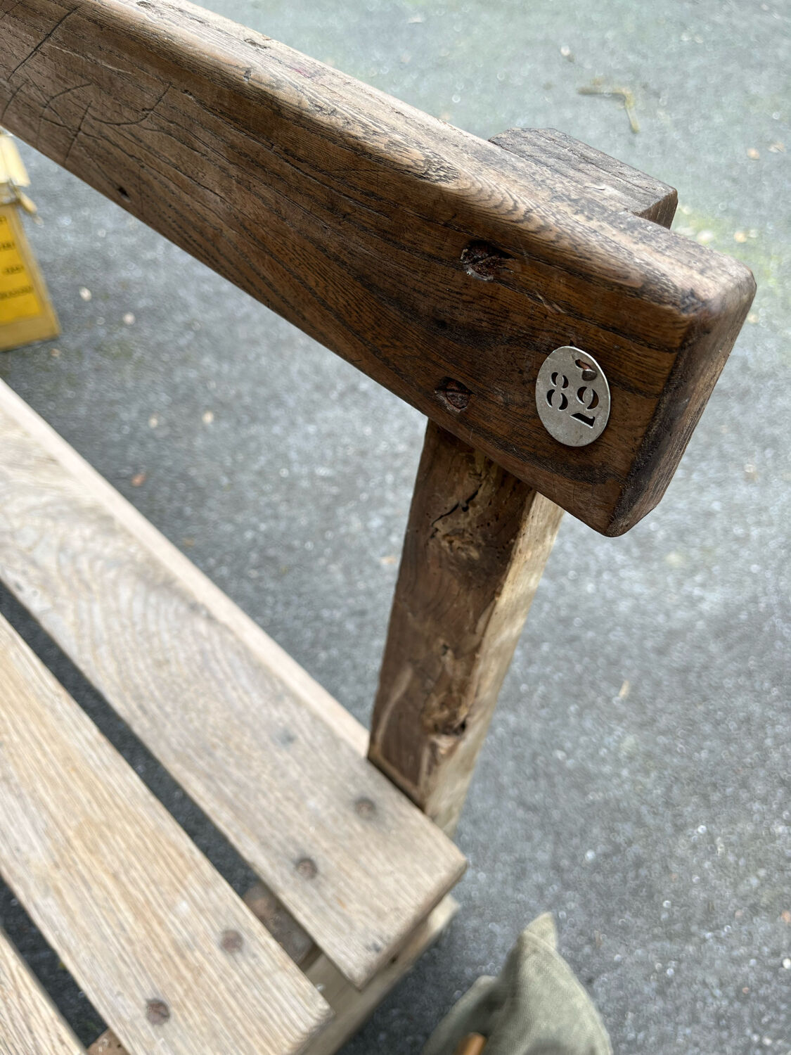 Double patinated school desk