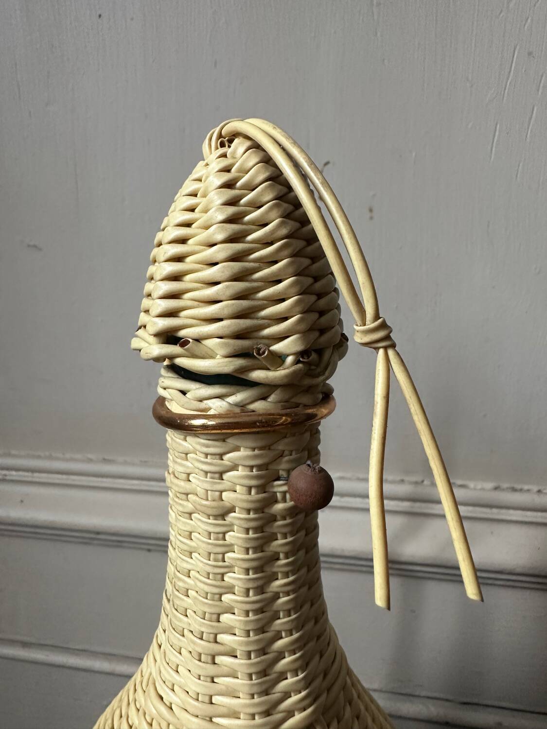 Scoubidou bottle from the 60s