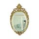 Miroir en laiton français à crête dorée style baroque Louis XV des années 1950