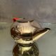 Silver metal teapot WMF vintage design 1960
