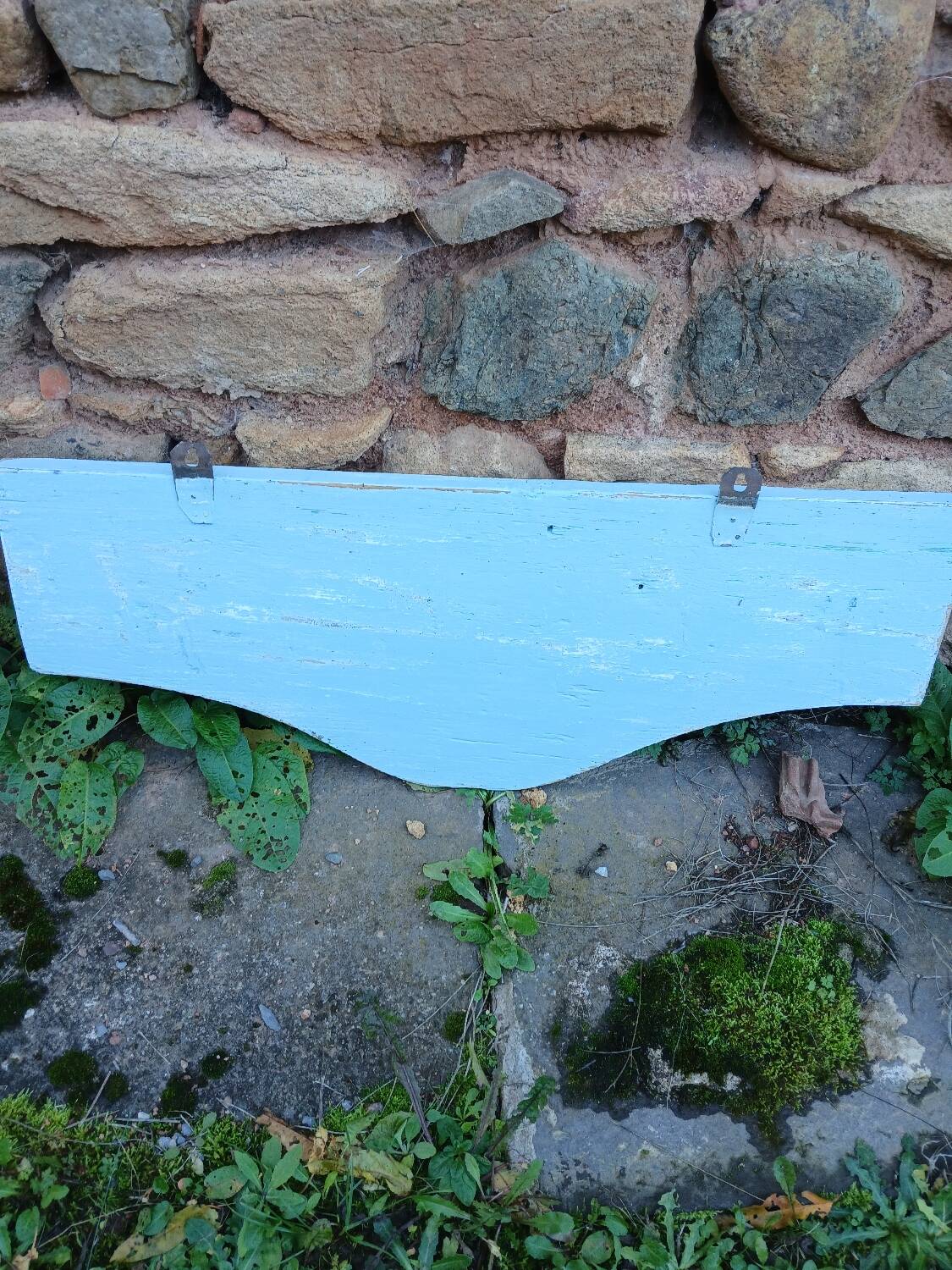 Old wooden wall shelf