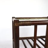 Rattan side table