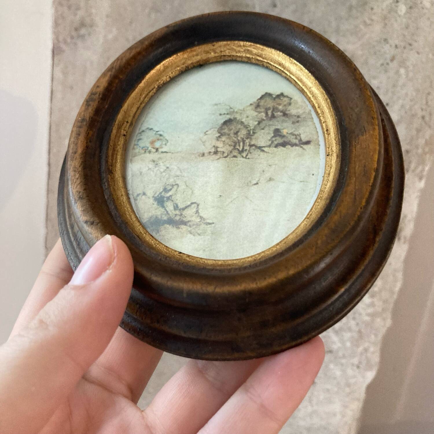 Pair of frames - old paintings