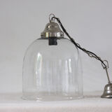 Glass bell hanging lamp