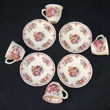 4 Mason's Fruit Basket Coffee Cups and Saucers Made In England