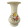 Vase trompette en opaline blanche fleuri vintage