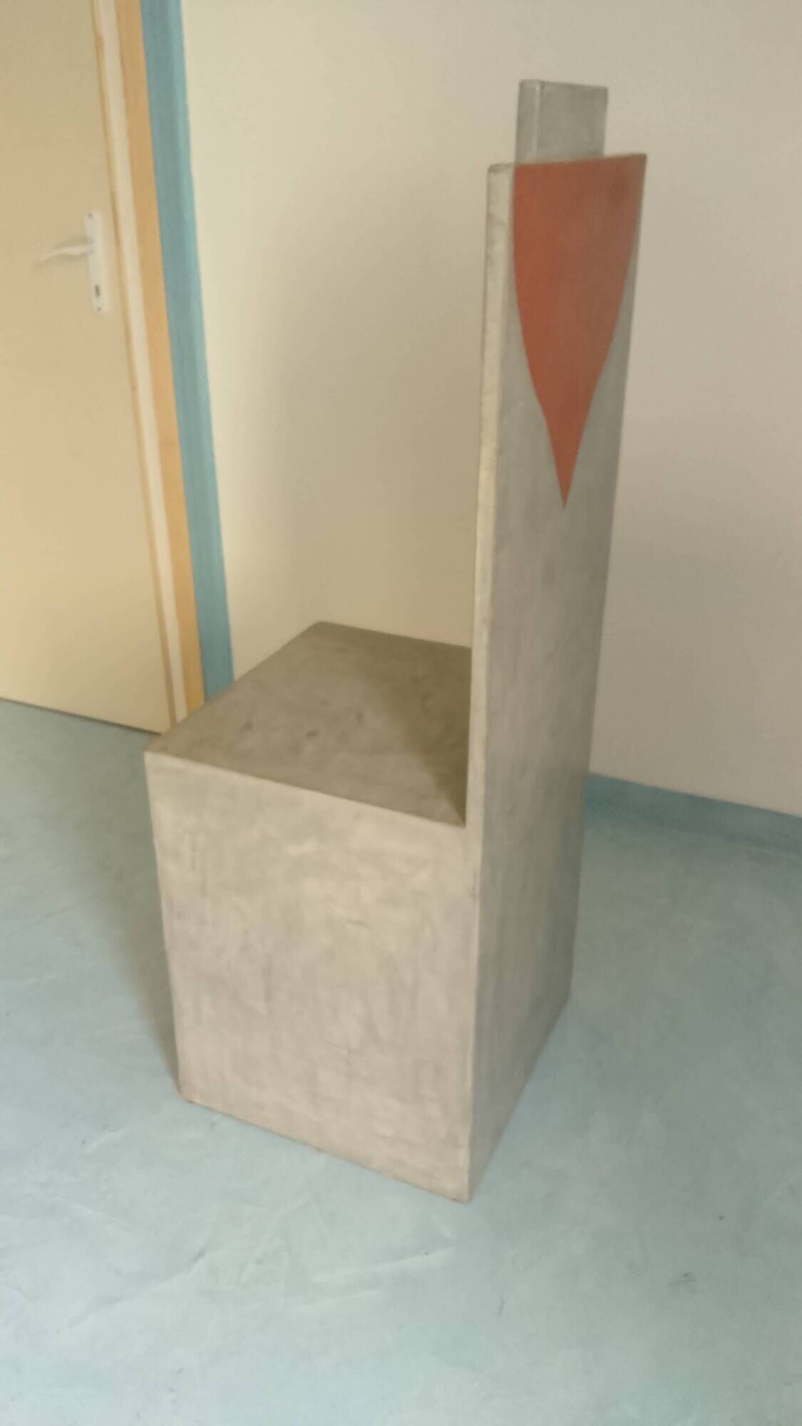 Neo-Brutalist and Postmodern Console-Pedestal – Unique artisan piece.