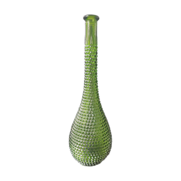 Vase bouteille Empoli vert olive pointe de diamant - 39 cm